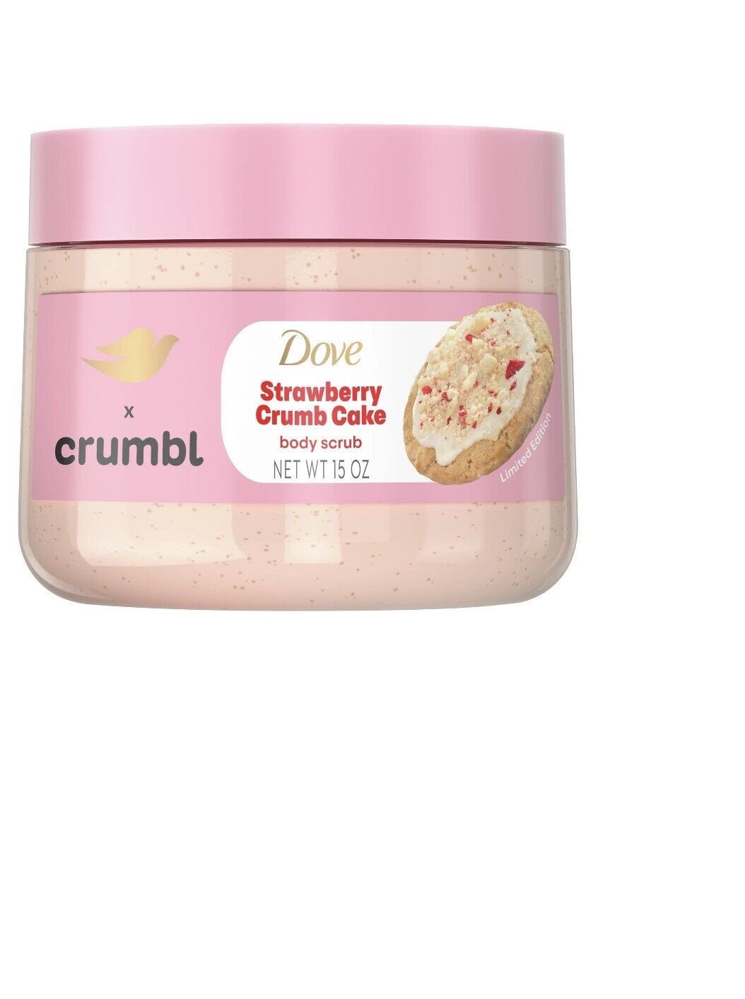 DOVE X CRUMBL STRAWBERRY CUMB CAKE BODY SCRUB DIYA BEAUTY SUPPLY